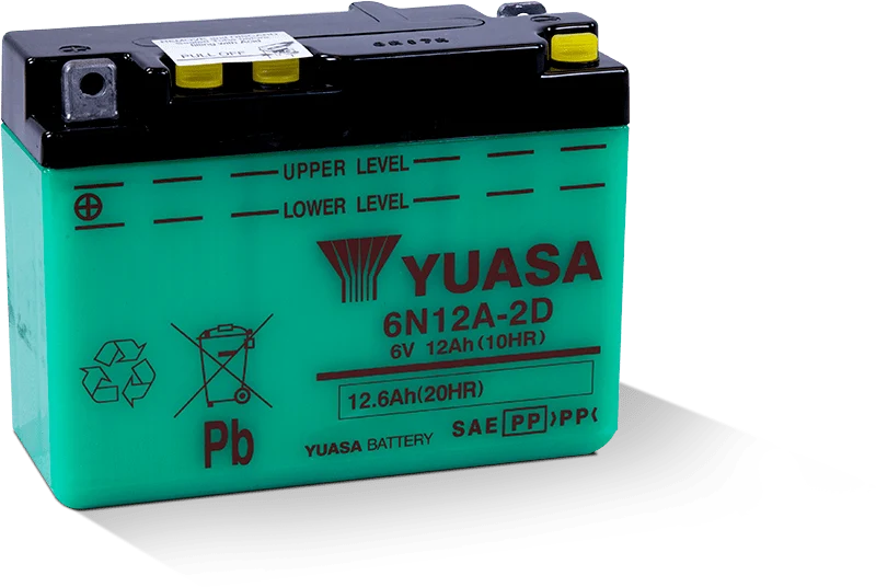 Yuasa 6N12A-2D Conventional 6-Volt Battery con Garantí