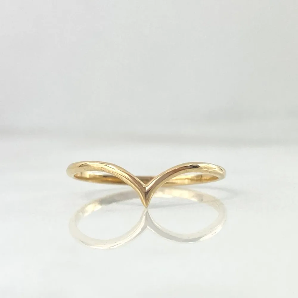 Alta Duración Anillo Tiara en V 0.9gr / T6 / Oro Amarillo ©