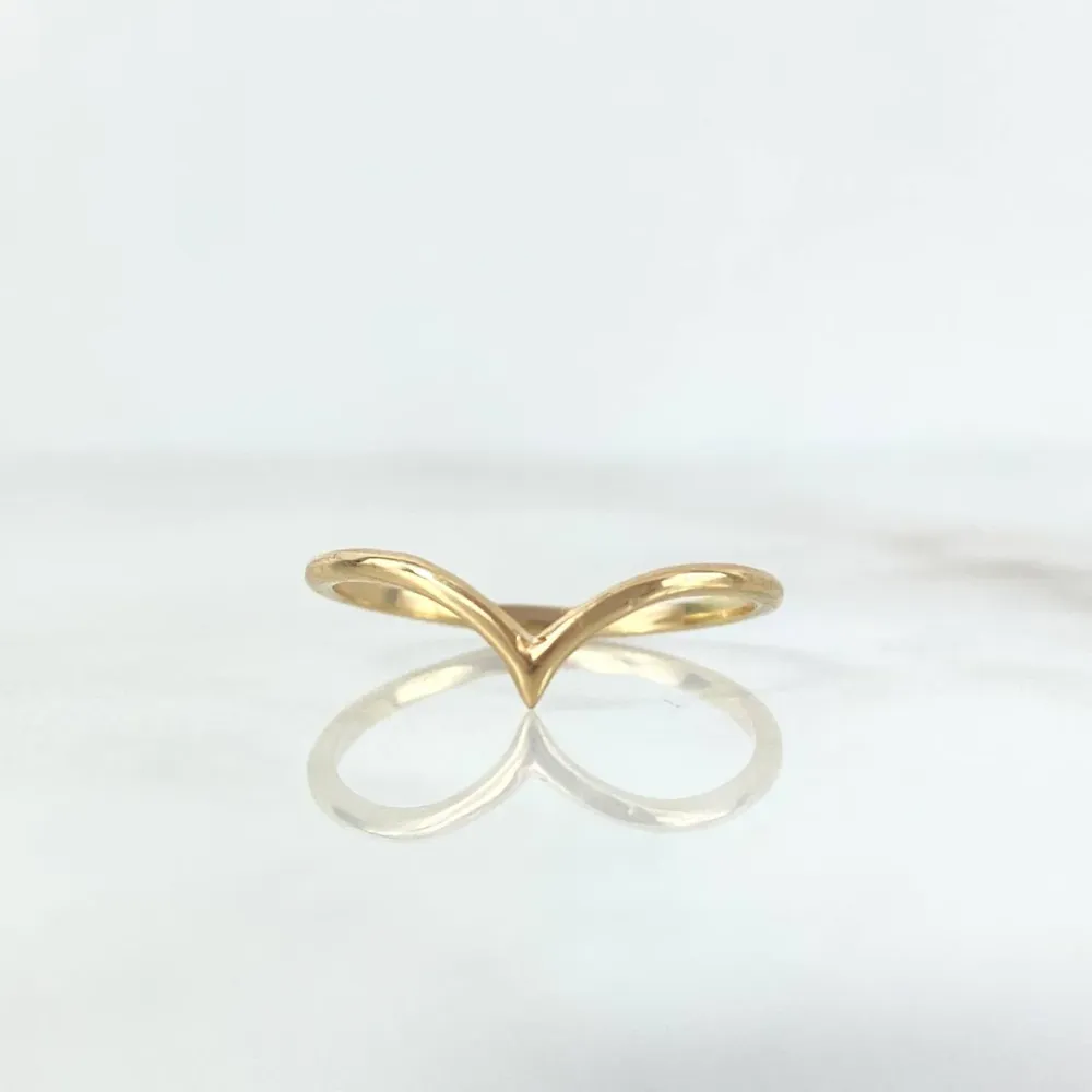 Anillo Tiara en V 0.9gr / T5 1/2 / Oro Amarillo © Resistentes Derrames