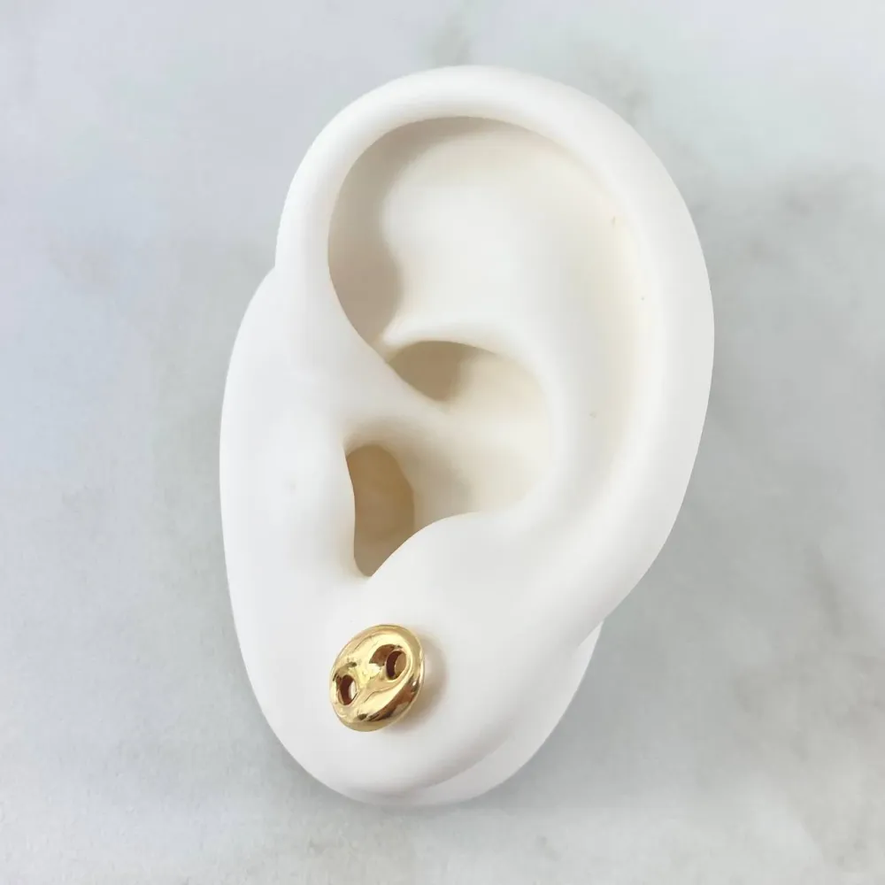 Baterí de 9V Topos GC 0.9gr / 9mm Lisos Oro Amarillo 18K