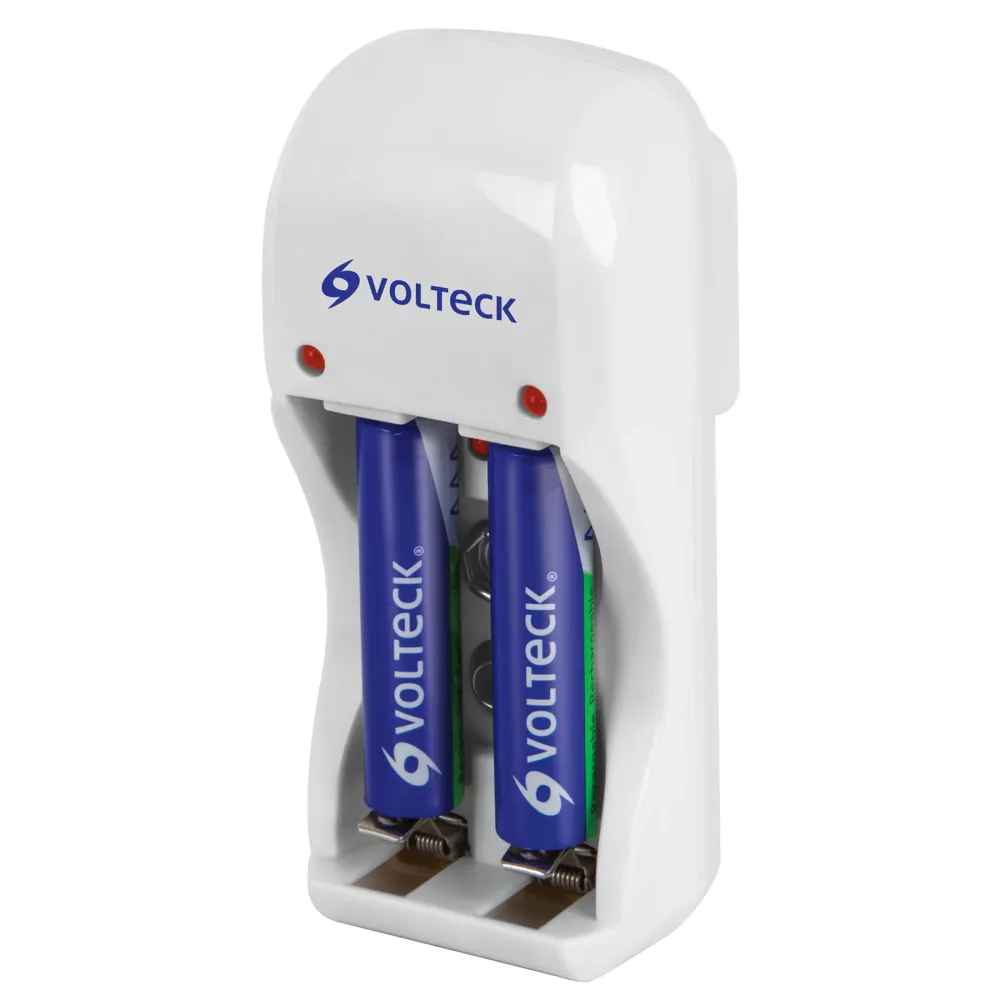 CARGADOR DE PILAS AA, AAA Y 9VOLTS COMPRENDE 2 PILAS AAA VOLTECK CA-RE-7