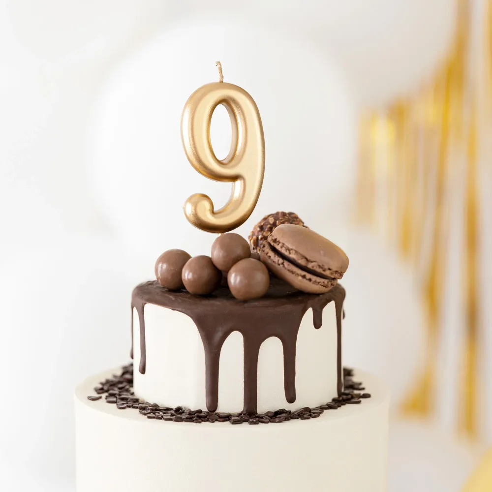 Certificadas CE Vela numero 9 oro