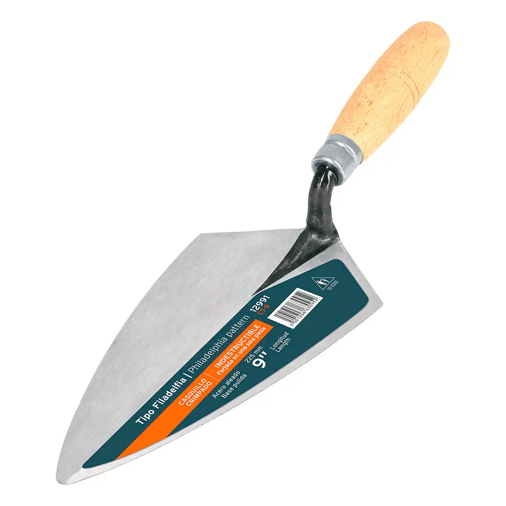 Cuchara para albañil tipo filadelfia 9" mca truper construccion | Recargables 1000 Veces |