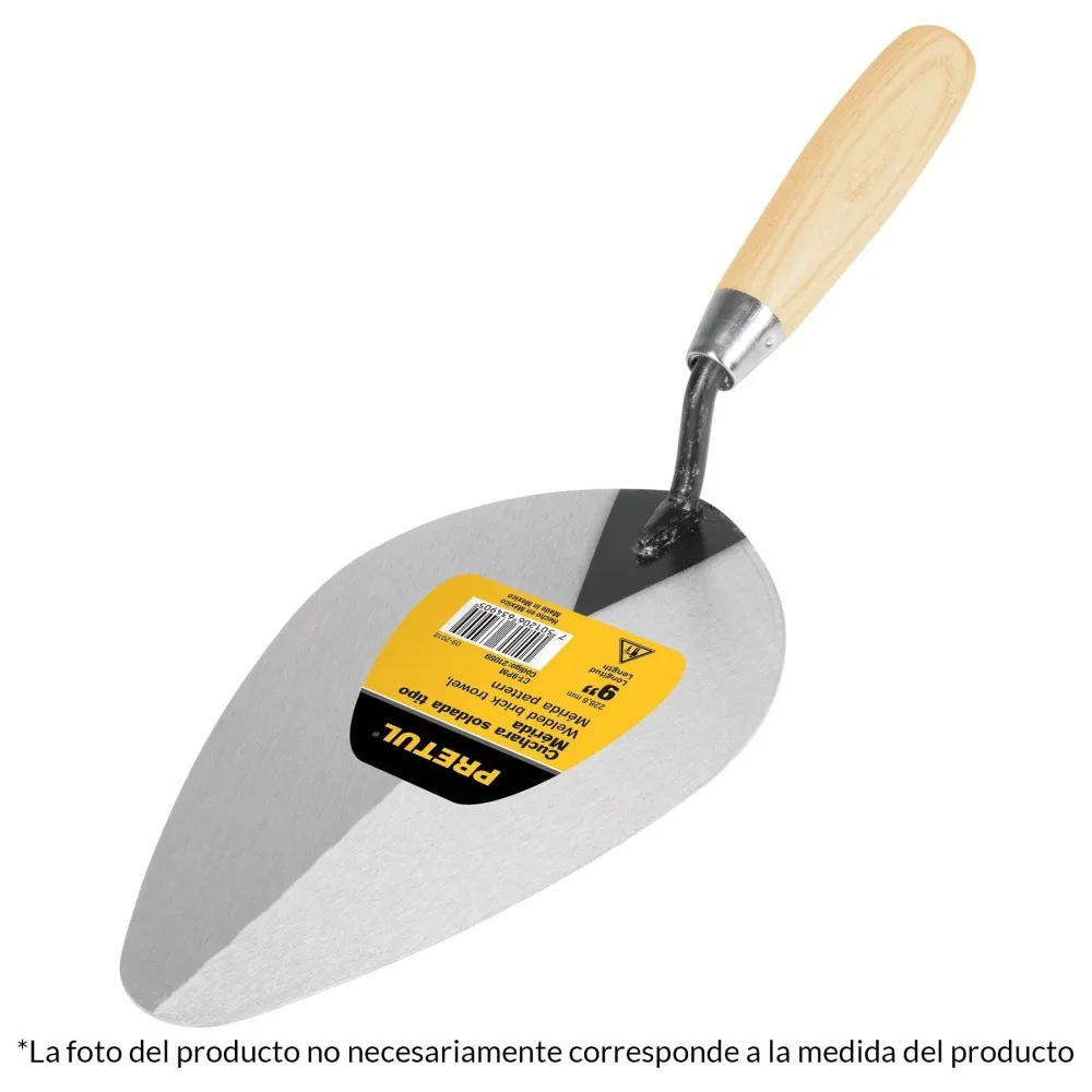 Cuchara para albañil, 9", tipo mérida, pretul | Envío Rápido
