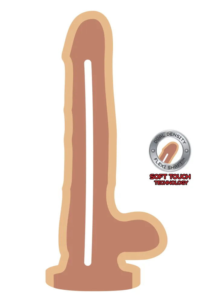 Dual Density Dildo 9 Inch Balls