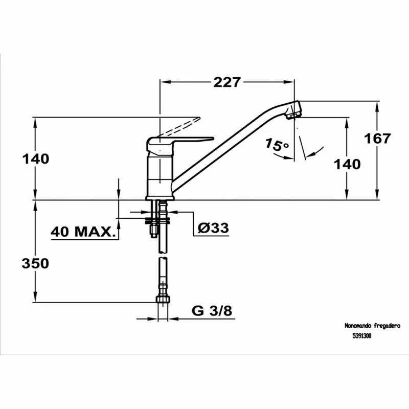 Grifo Teka IN913 Cromado
