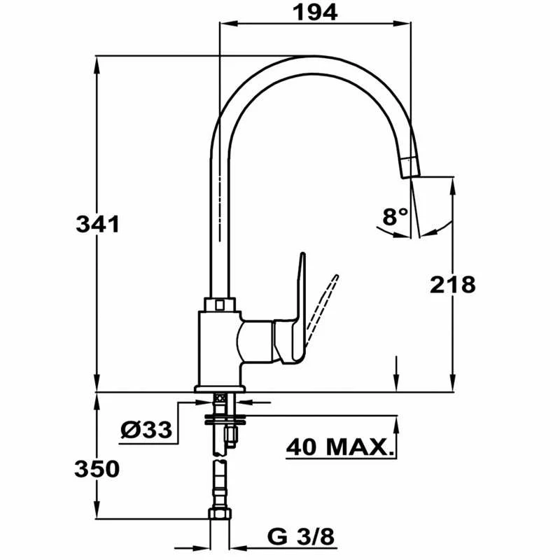 Grifo Teka IN995 Cromado