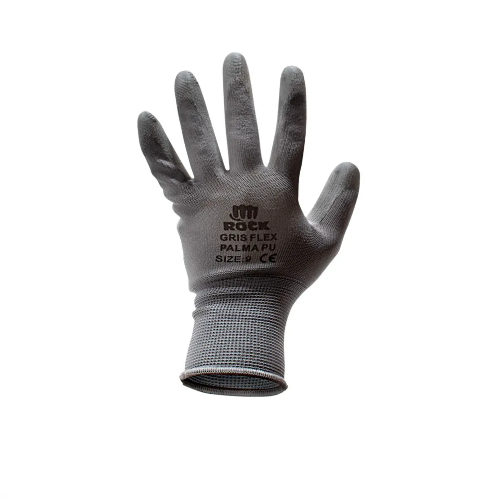 Guante PU Multiflex Gris Talla 9- ROCK Listas para Usar