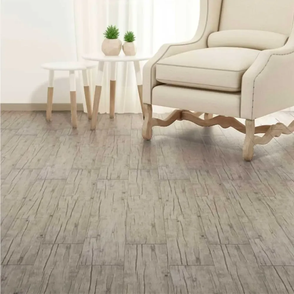 Lamas para suelo de PVC autoadhesivas 5,02m² 15,2x91,5 cm Resistentes Derrames