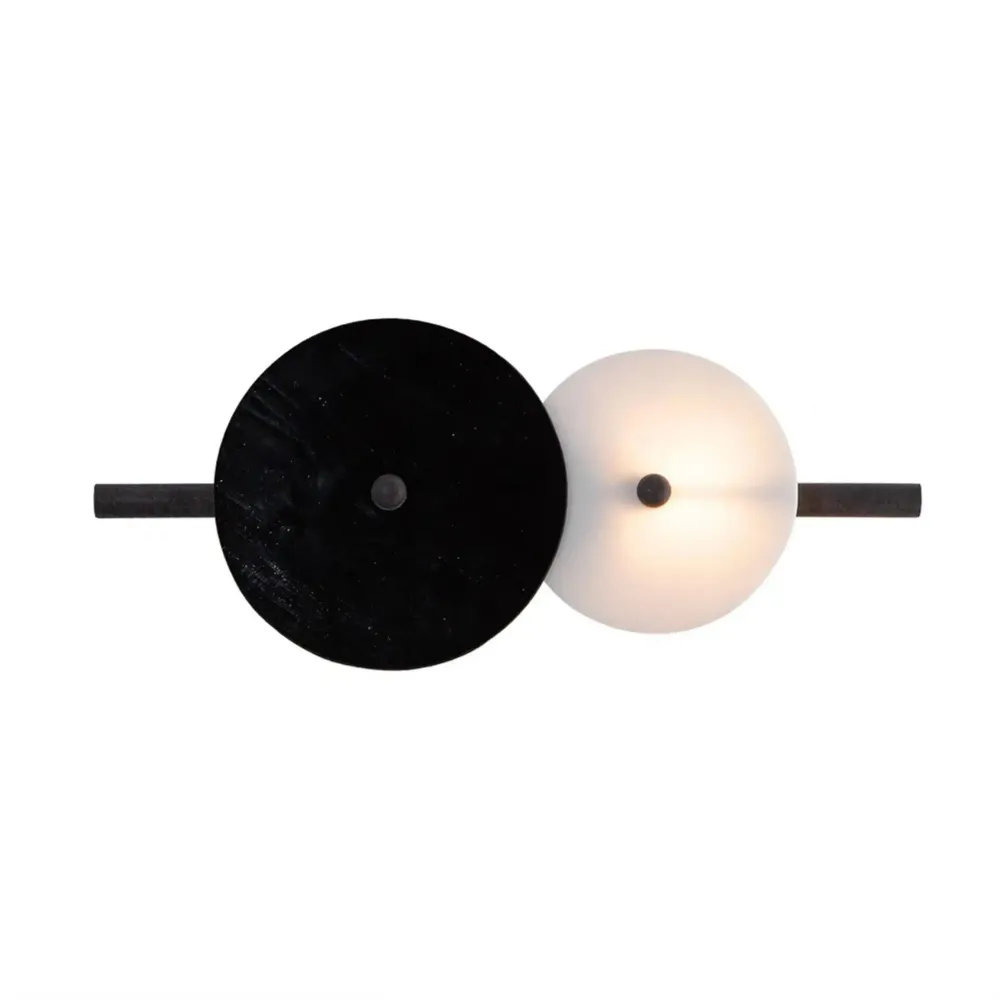 Lampara de pared moderna designers negro y blanco 40w g9 de 1 luz lumimexico con Estuche de Almacenamiento