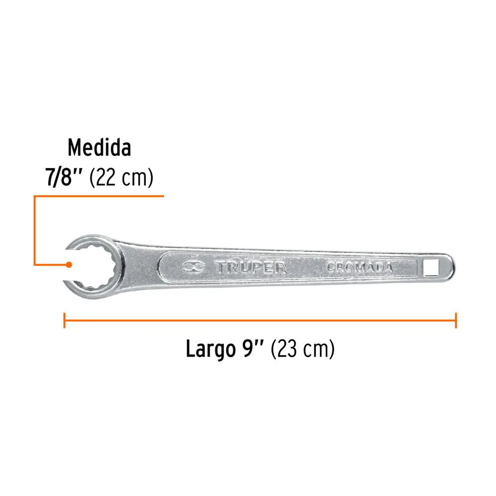 Llave 9" para tanque de gas, truper LL-GA para Juguetes