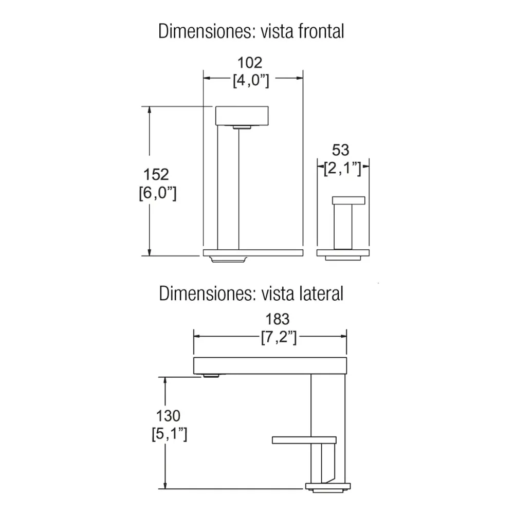 MONOMANDO DE LAVABO SCALA E-949 para Mandos Distancia