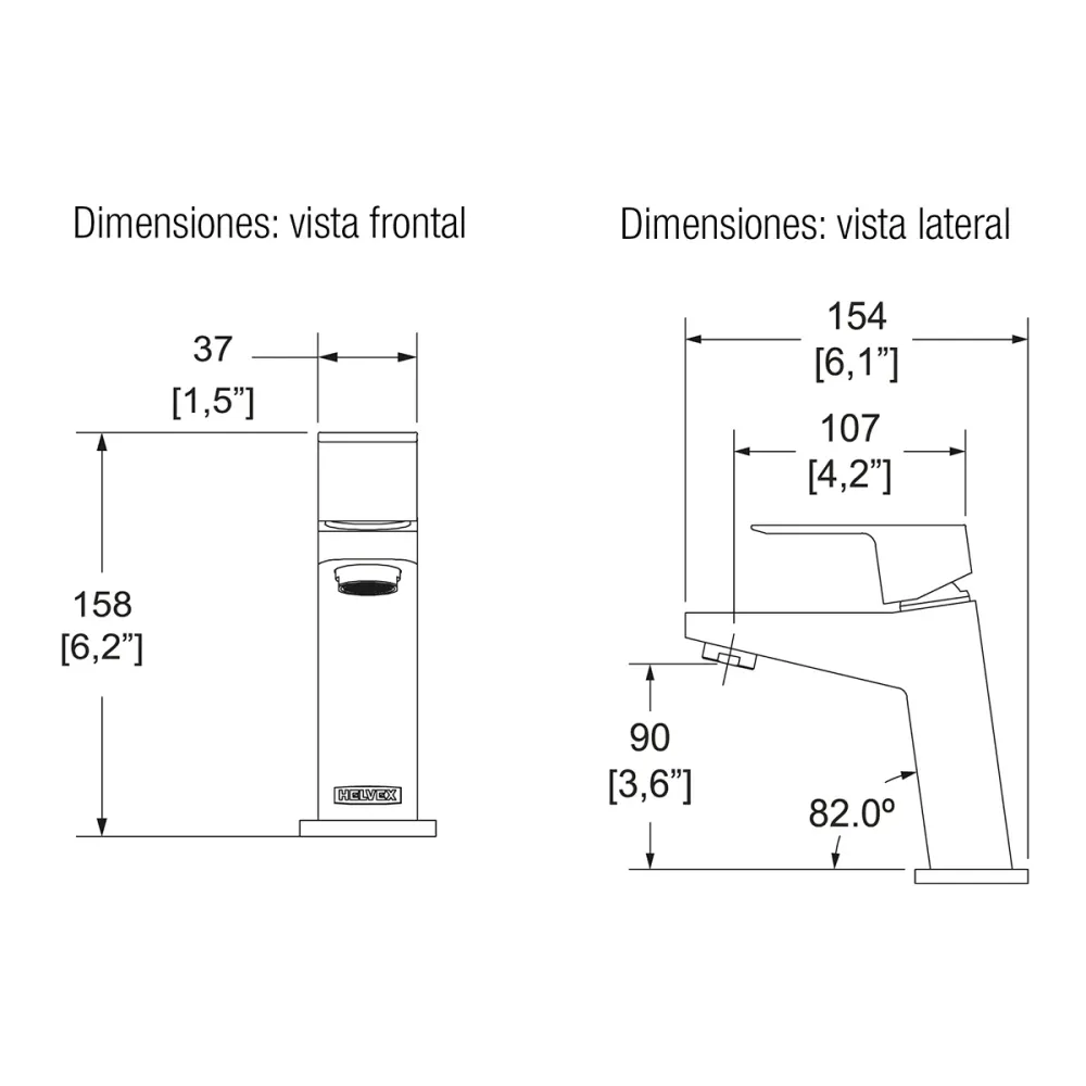 MONOMANDO DE LAVABO SQUADRA E-929