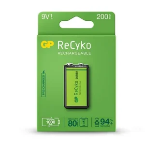 PILA 9V RECARGABLE GP con Certificación RoHS