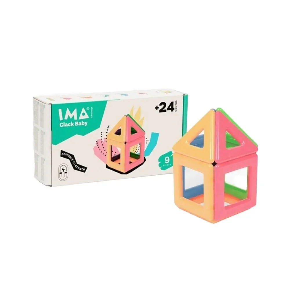 Pilas de Baterí Construcción Magnética IMA Clack Baby 9 Piezas Imanix