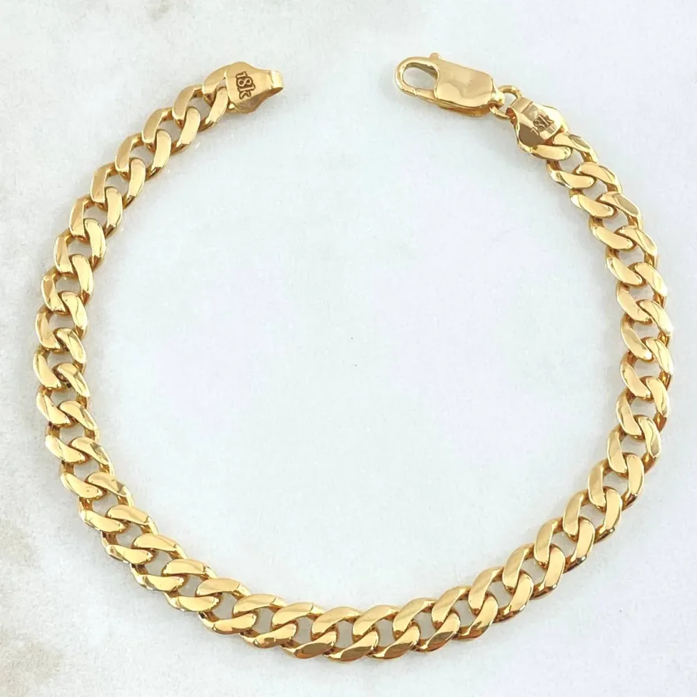 Pulso Cubano 9.5gr / 21cm / 6mm Oro Amarillo Nac.Esp. 18K para Juguetes