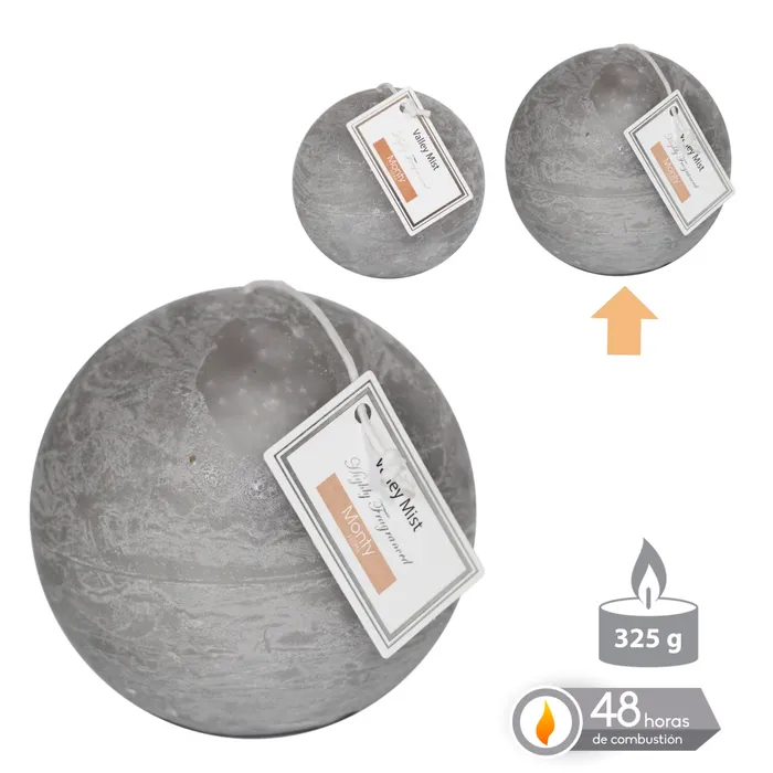Vela bola perfumada valley mist 9 cm con Garantí