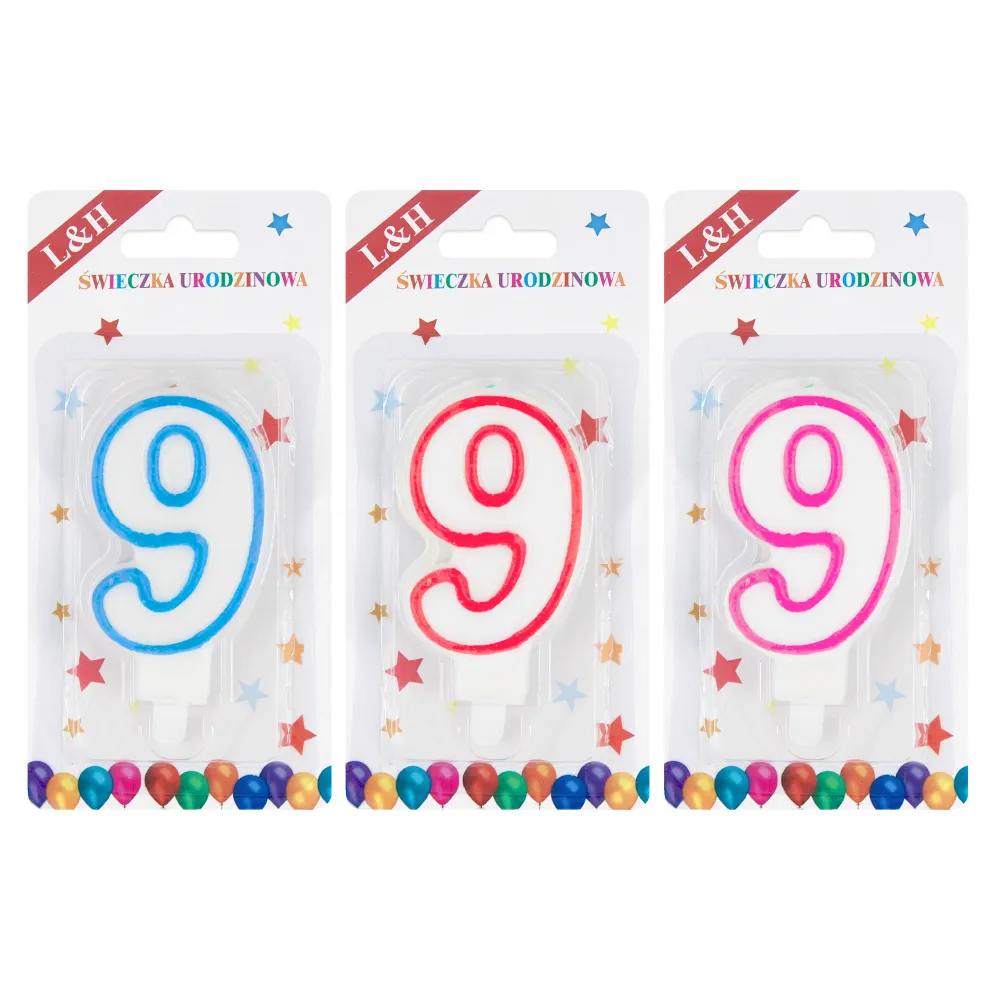 Vela mix color número 9 - OUTLET con Cargador Incluido