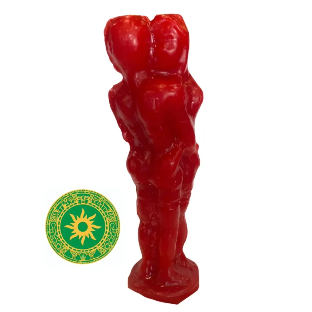 VELAS DE PAREJA ROJA CARA CARA 9" con Certificación RoHS