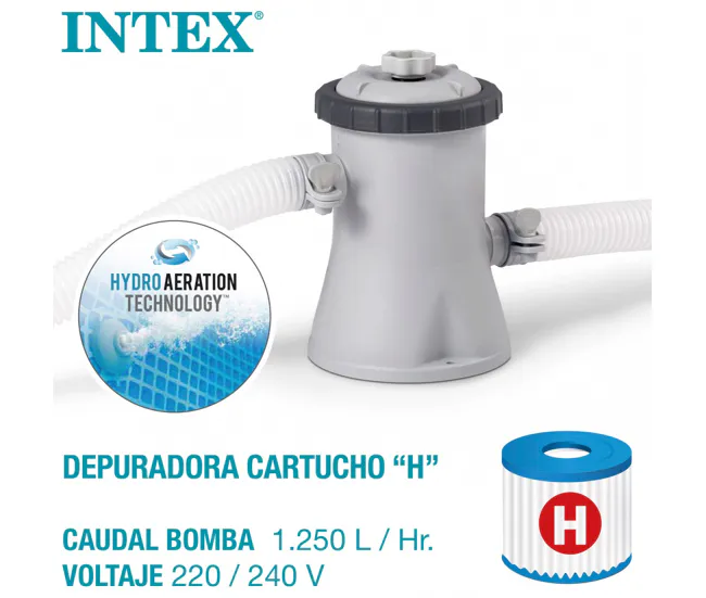 Piscina Enterrada Piscina hinchable Fácil Set INTEX con depuradora