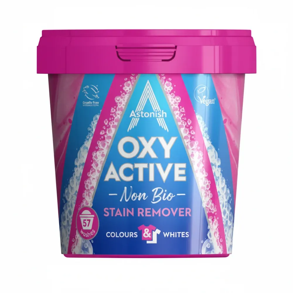 Astonish Quitamanchas Ropa Oxy Active 1.25 kg para Ropa Blanca y de Color