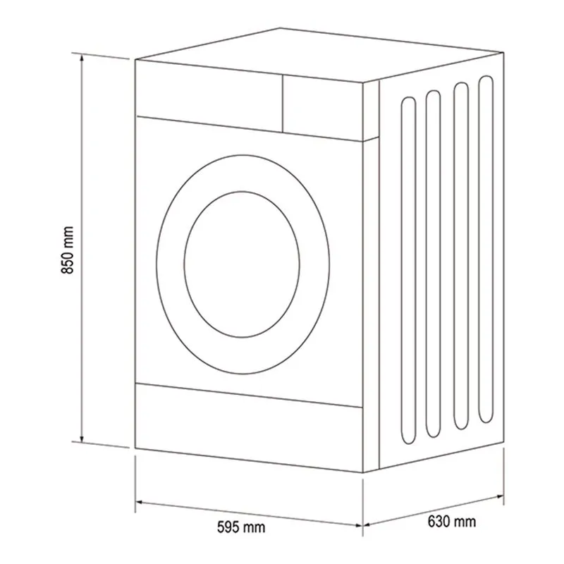 Secadora Nibels SSEBC8 8kg 15 programas 63dB blanco/negro 85x59,5x63 cm