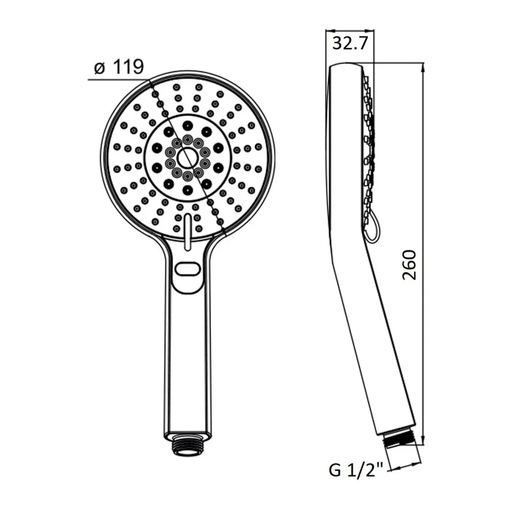 Ducha de hidromasaje Diamante antical con ABS con 5 funciones y cabina Montaje Rapido