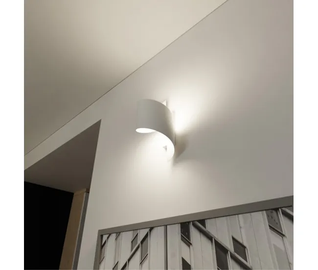 Aplique de pared Snape Blanco Acero Moderno