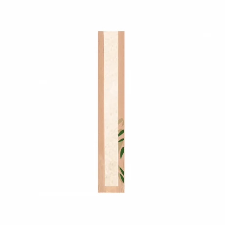 204.80 BOLSAS PAN CON VENTANA "CLASSIC" - "FEEL GREEN" 36 G/M2 9+4x48 CM NATURAL KRAFT (250 UNID.)