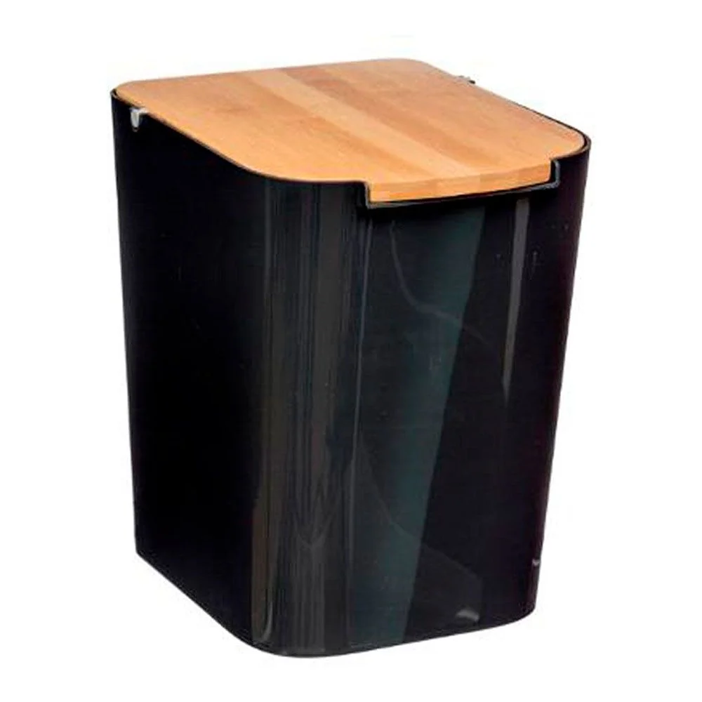 PAPELERA DE BAMBU-NEGRO 5 l 5FIVE