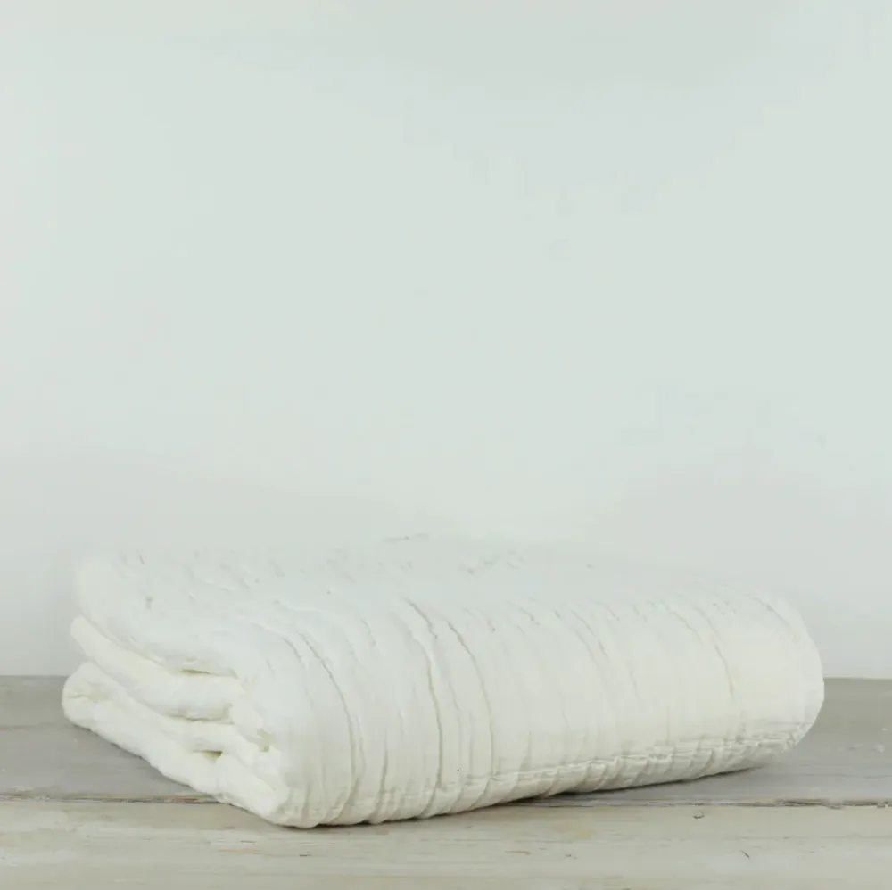 Also Home - Nora Grid Throw - Marfil