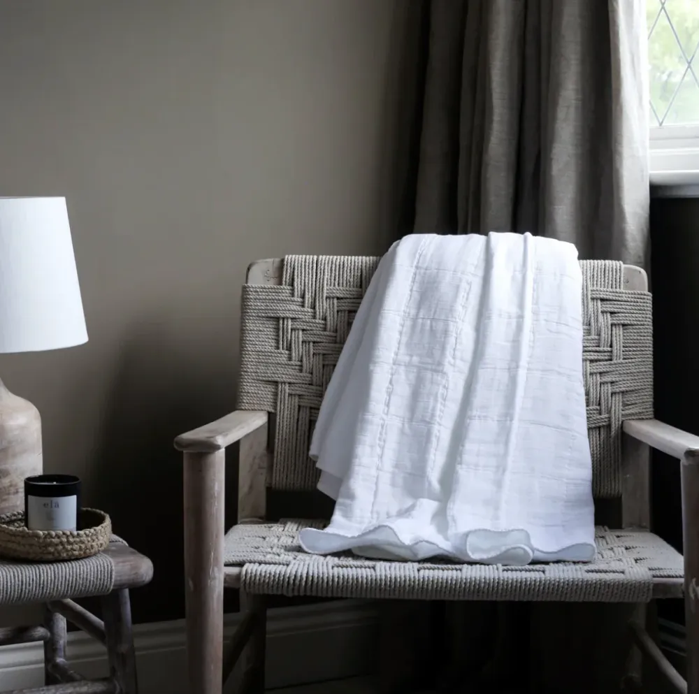 Also Home - Nora Grid Throw - Marfil