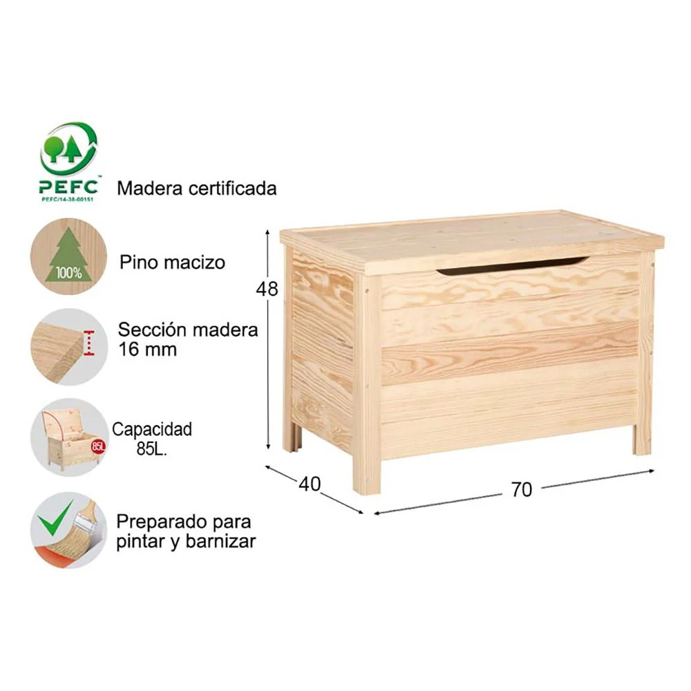 BAUL DE PINO 70 x 48 x 40 cm ASTIGARRAGA