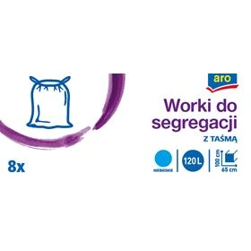 BOLSA DE SEGREGACIÓN ARO CON CINTA AZUL 120 L 8 UNIDADES