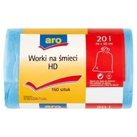 BOLSAS DE BASURA ARO HD 20 L 150 UN