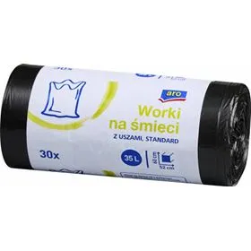 BOLSAS DE BASURA ARO HD CON ASAS 35 L 30 UN