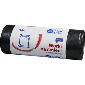 BOLSAS DE BASURA ARO LD CON CINTA 60 L 30 PIEZAS