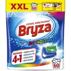 BRYZA 4IN1 CÁPSULAS PARA LAVAR ROPA DE COLOR 60 PIEZAS