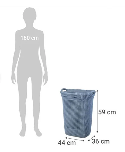Canasto Para Ropa Rectangular Khipu Reyplast