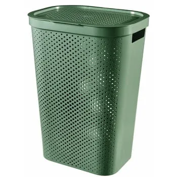 Cesto para ropa Infinity Recycled verde 60l Curver
