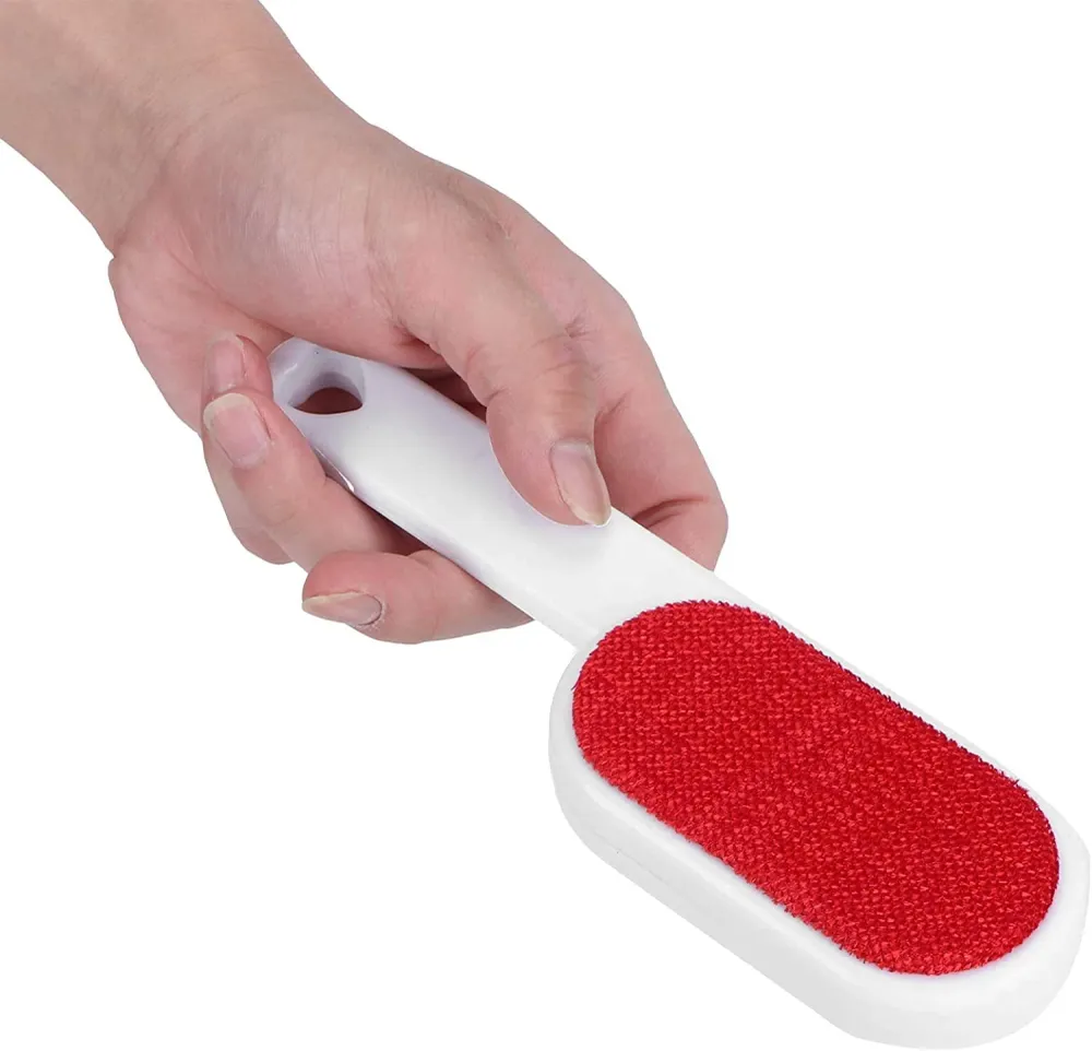 SET 2 SPAZZOLE VELLUTO DOPPIO SENSO D'USO PER TESSUTI, PLASTICA BIANCA FOFO'