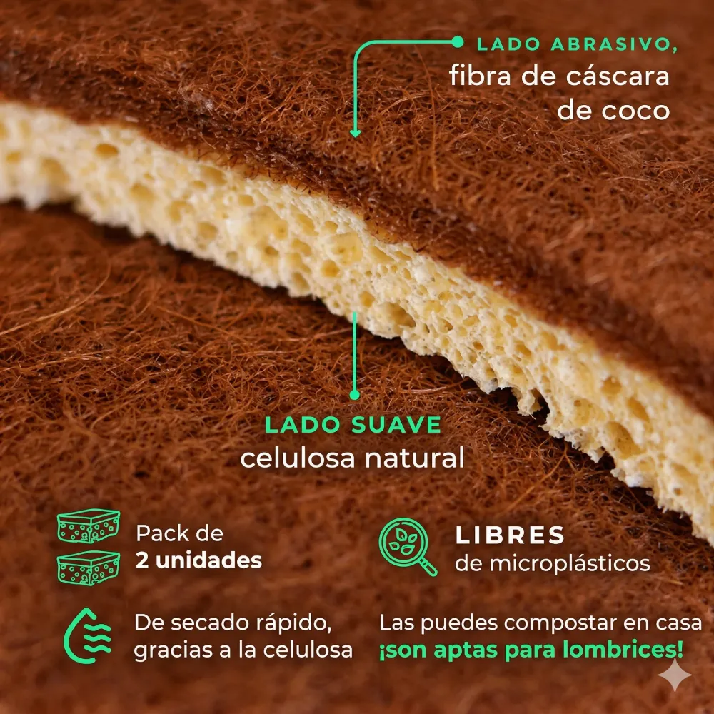 Esponjas ecológicas FreeMet 2un