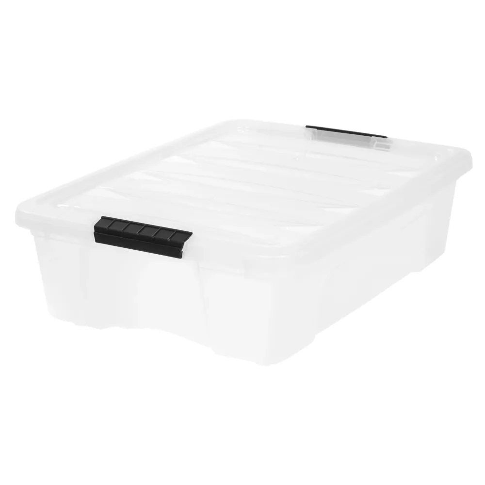 Caja apilable y extraíble de 26,9 cuartos, paquete de 6, perla IRIS USA, Inc.