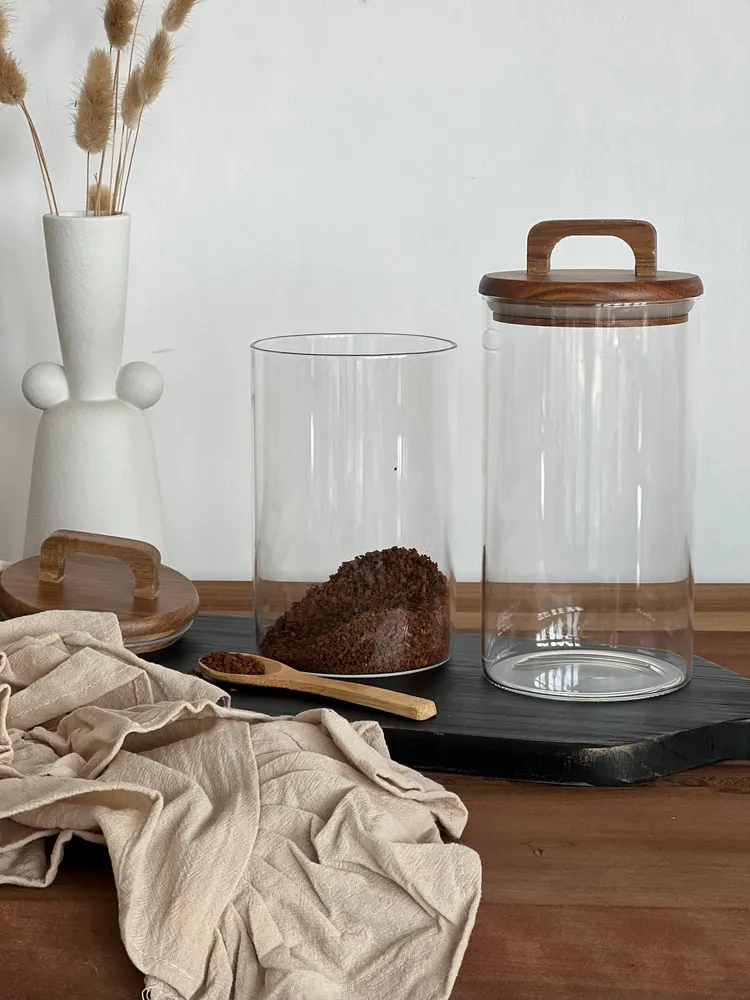 Frasco Tapa Madera La Batea deco