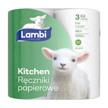 Paño de cocina de 3 capas Lambi Kitchen 2 rollos