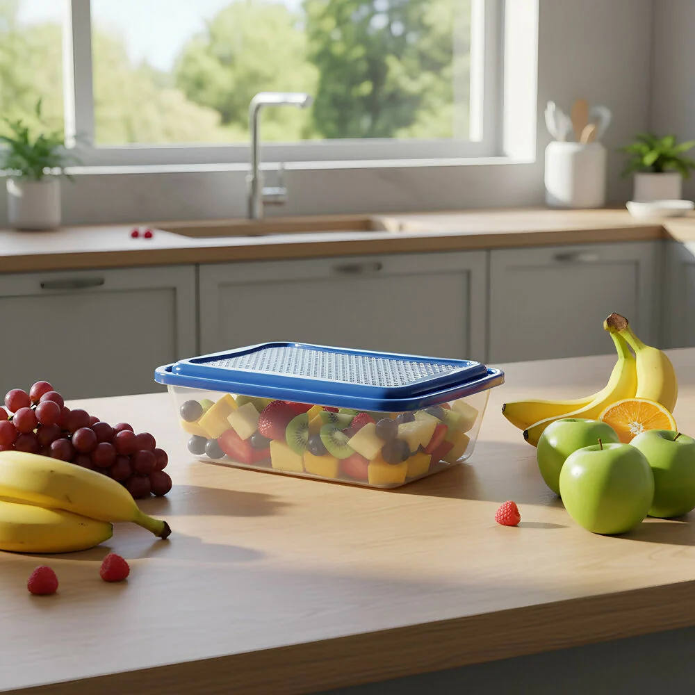 Recipiente Basico Rectangular 3L Azul Marketplace - ESTRA