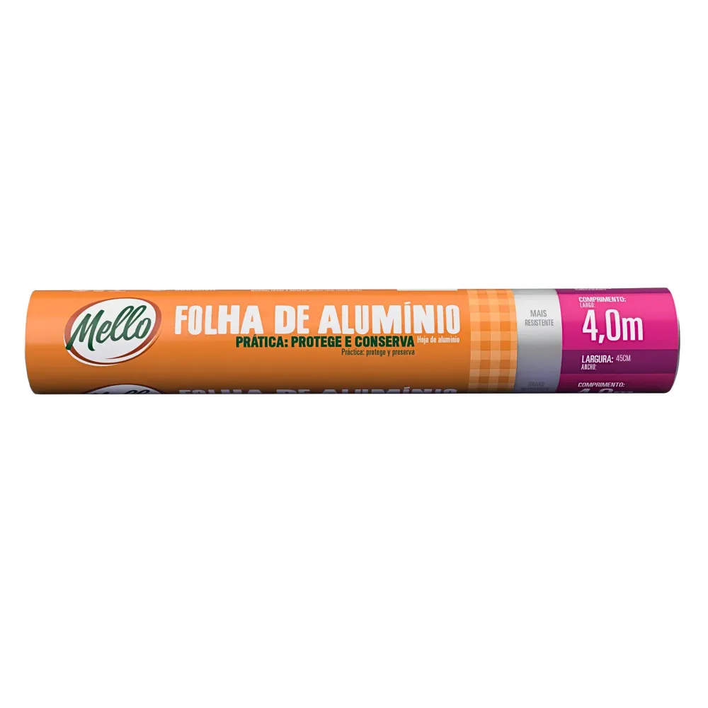 Papel Aluminio Mello 45Cm X 4M