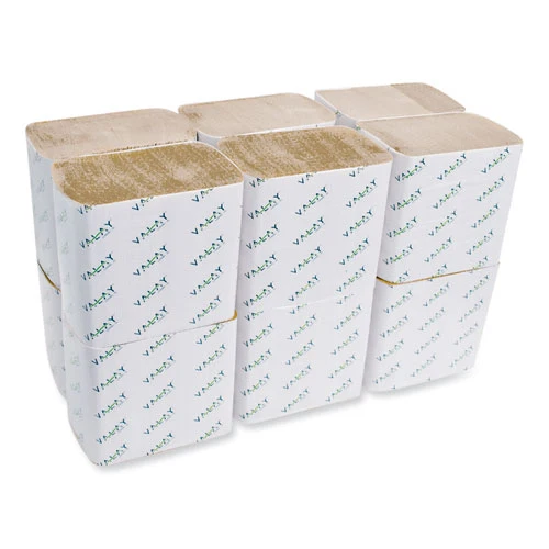 Servilletas interplegadas Valay, 1 capa, 6,3 X 8,85, Kraft, 6000/caja Morcon Tissue