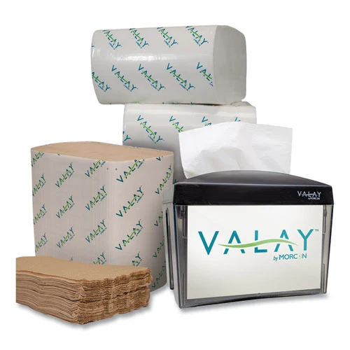 Servilletas interplegadas Valay, 1 capa, 6,3 X 8,85, Kraft, 6000/caja Morcon Tissue