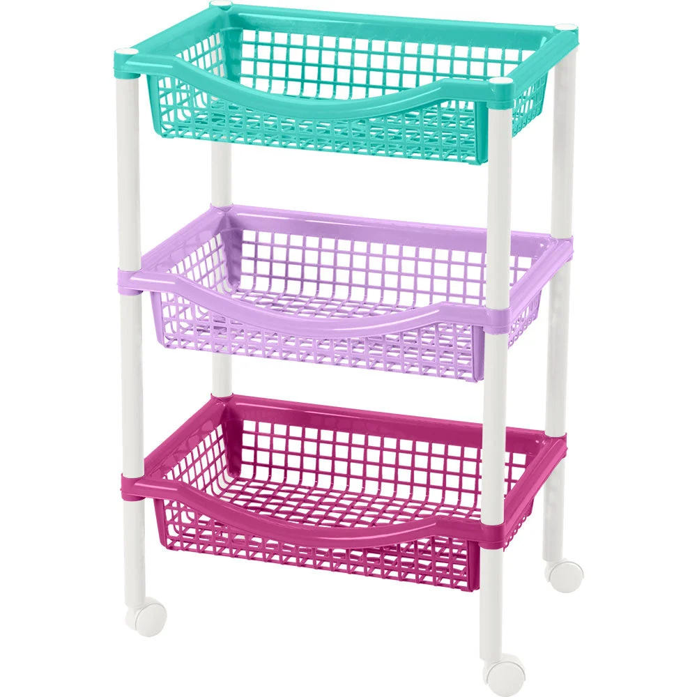 Canasta Móvil Rectangular de 3 Niveles Glam Rimax